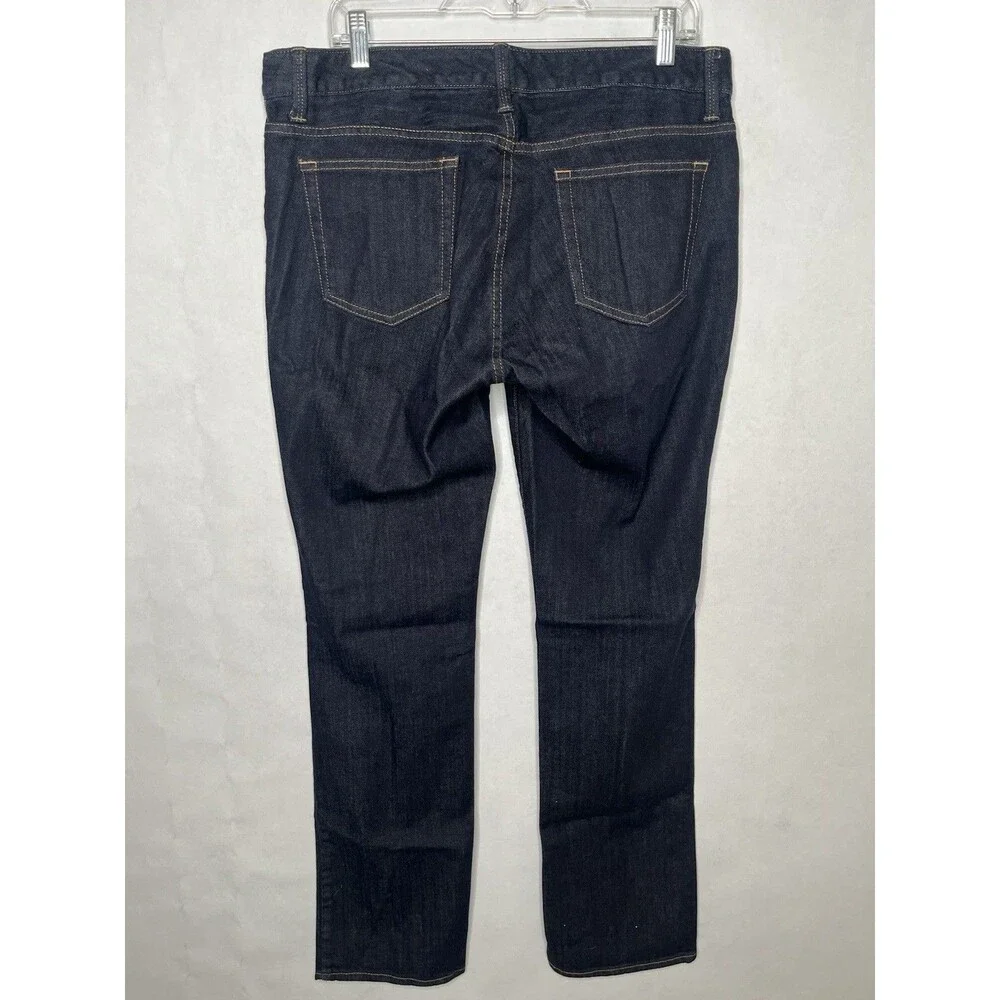 Eddie Bauer Jeans Women 12L Curve Slim Straight Long Tall Dark Wash